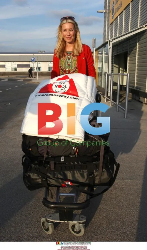 Denise Van Outen at Heathrow Airport