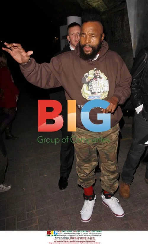 Mr T arriving for Snickers tour launch