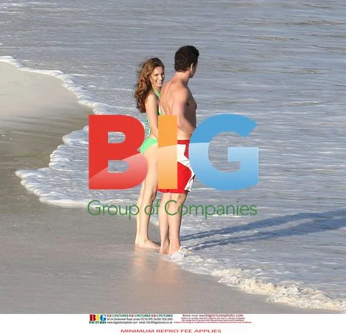 Kelly Brook and Danny Cipriani at Beach