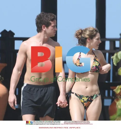 Kelly Brook and Danny Cipriani at Caribbean Beach