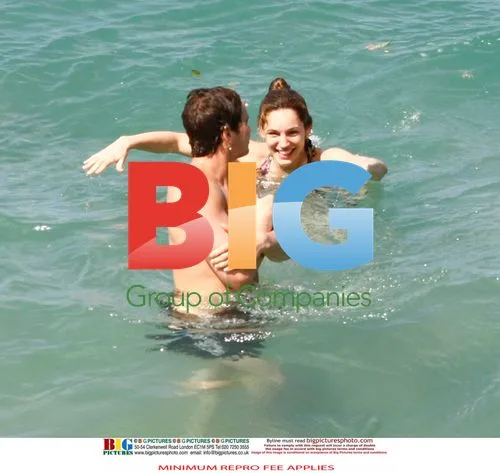 Kelly Brook and Danny Cipriani at the beach