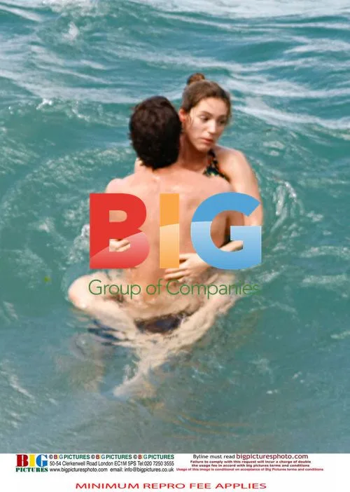 Kelly Brook and Danny Cipriani at Caribbean beach
