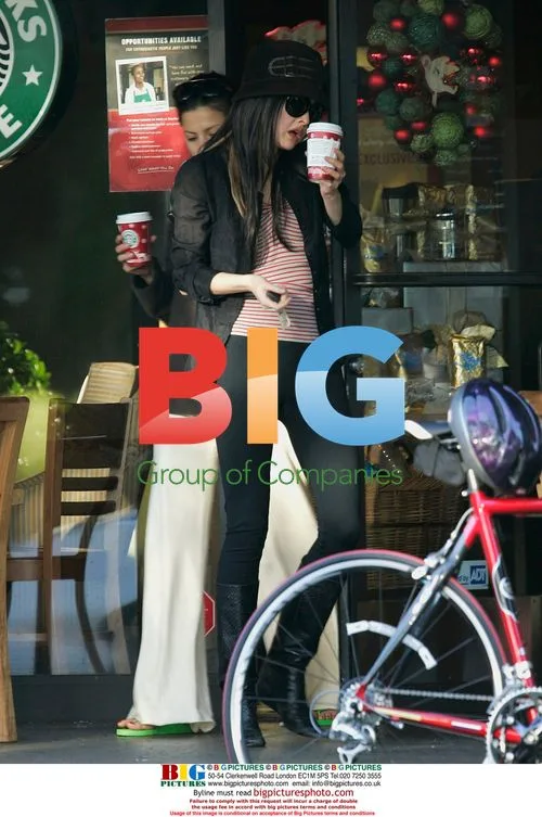 Devon Aoki leaves Starbucks in LA