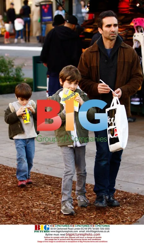 Nestor Carbonell shopping at The Grove