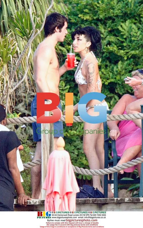 Amy Winehouse and Blake Wood on Caribbean Beach