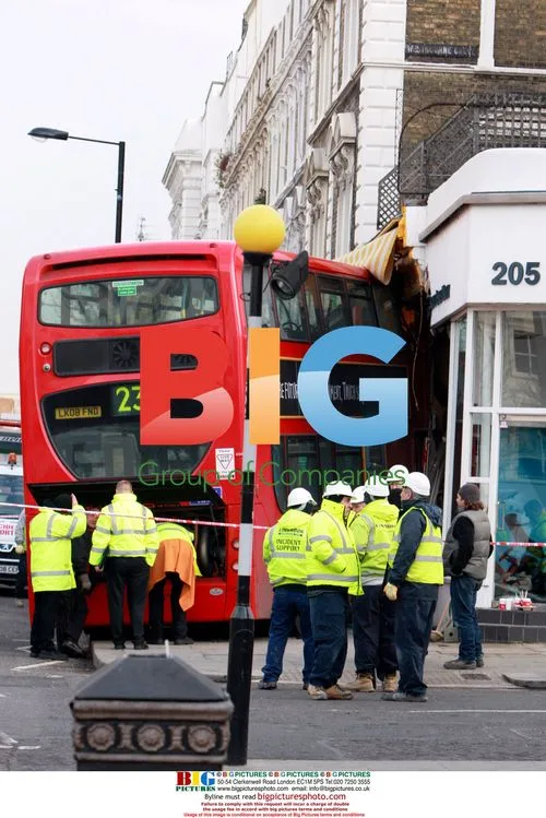 Double-decker bus collides with van in London