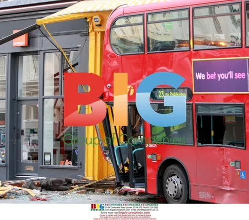 Double-decker bus crash in London