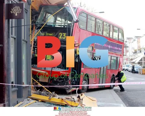Double-decker bus crash in Westbourne Grove, London