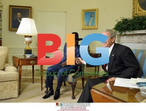 Salva Kiir and George W. Bush Meet in Oval Office