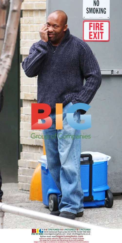 John Singleton Poses Outside Studio in Tribeca