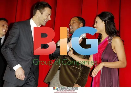 Rosario Dawson, Kai Pflaume and Will Smith at Seven Pounds Photocall