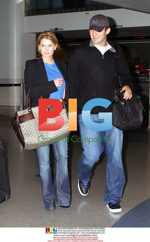 Jessica Simpson and Tony Romo Arrive at LAX