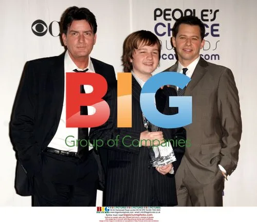 Charlie Sheen, Angus T. Jones, and Jon Cryer at People's Choice Awards