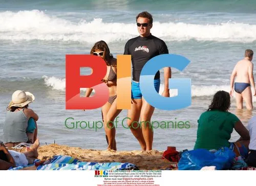 Actor Julian McMahon and girlfriend Kelly Paniagua at Palm Beach