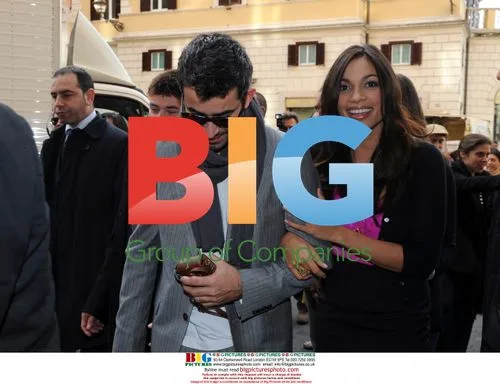 Rosario Dawson and Mathieu Schreyer with Will Smith in Rome