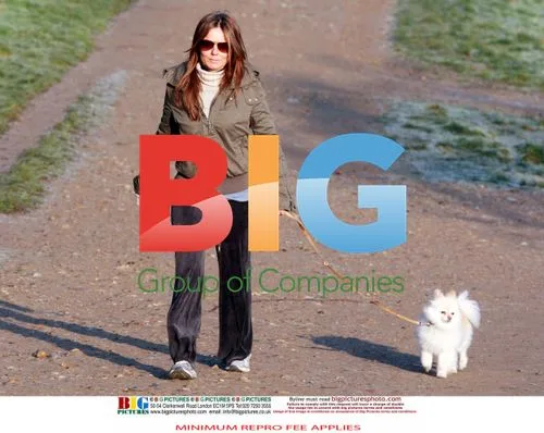 Geri Halliwell Spotted Walking Dog