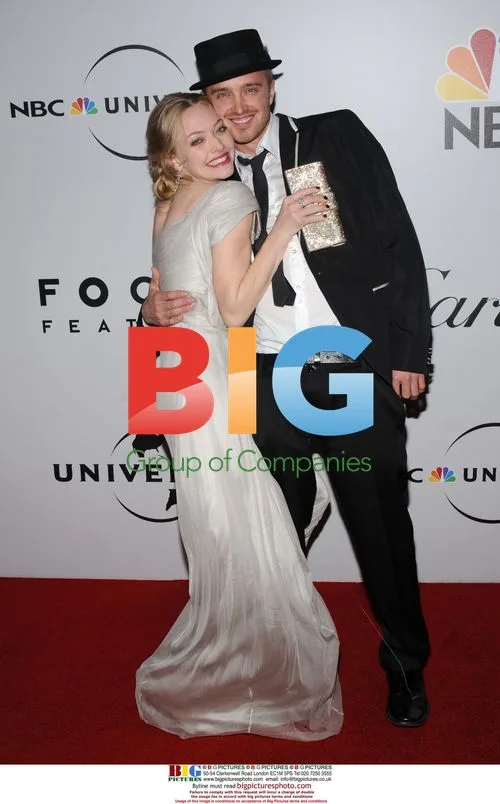 Amanda Seyfried and Aaron Paul at 66th Golden Globes