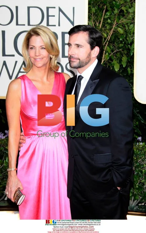 Steve Carrell and wife at Golden Globes