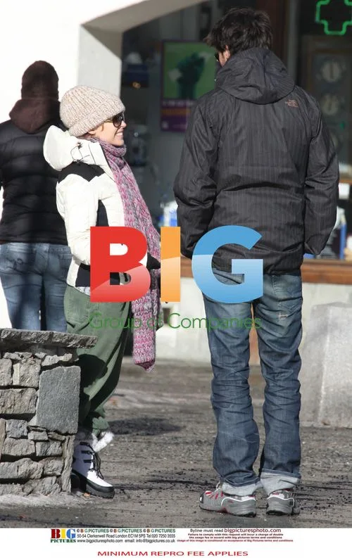 Kylie Minogue and Andres Velencoso in Alpes Ski Resort