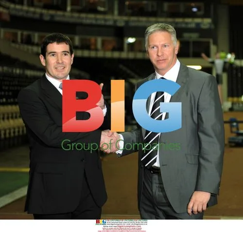 Nigel Clough Shakes Hands with Adam Pearson