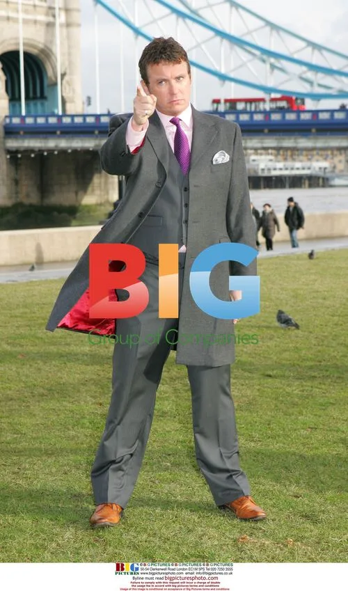 Cast of "Minder" pose in London