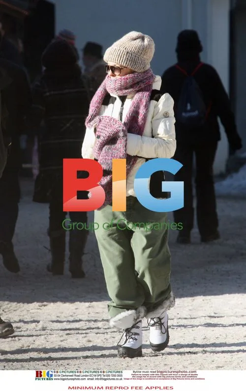 Kylie Minogue with boyfriend Andres Velencoso in ski resort