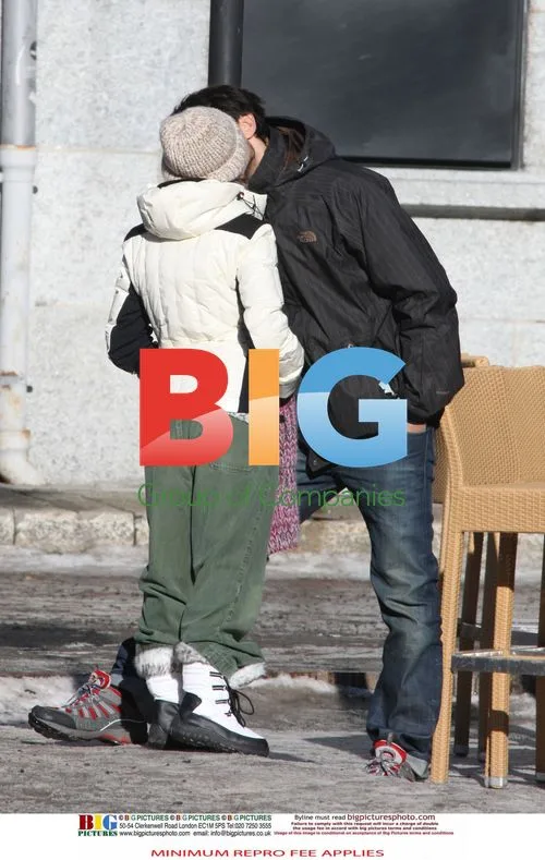 Kylie Minogue and Boyfriend Andres Velencoso in Alpes Ski Resort