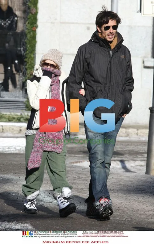 Kylie Minogue with Boyfriend in Alps