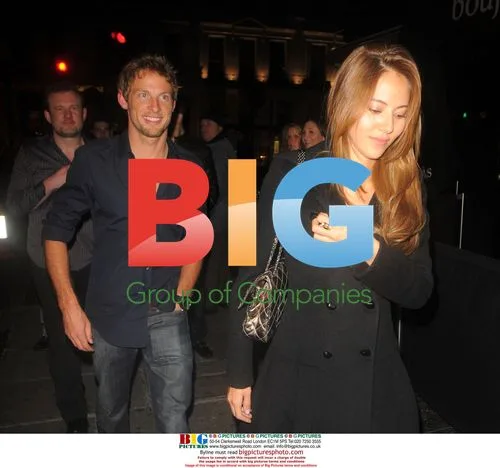 Jensen Button leaving Boujis Nightclub