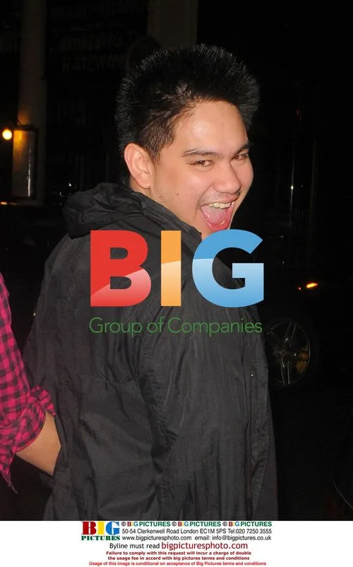 Prince Azim of Brunai leaving Boujis Nightclub