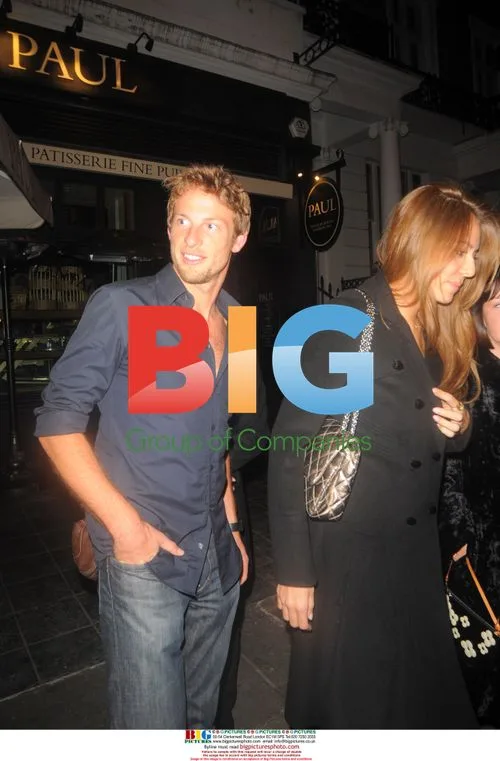 Jensen Button leaves Boujis Nightclub in London