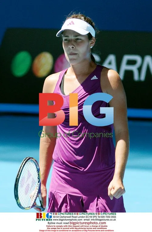 Ana Ivanovic on court in Melbourne