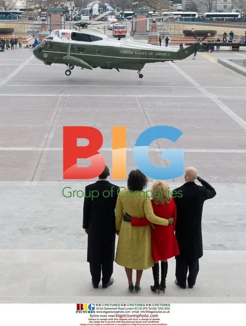 Obama and Bushes leave Capitol after inauguration