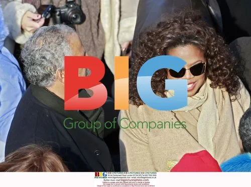 Oprah and Stedman Arrive for Obama Inauguration