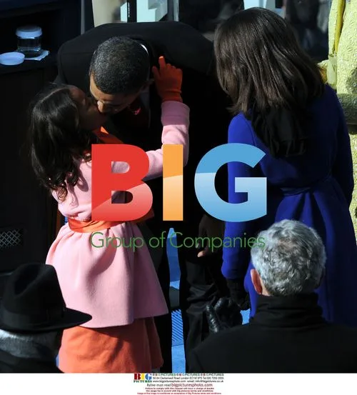 Obama family at inauguration