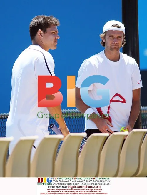 Kendrick and Dent at Australian Open Practice