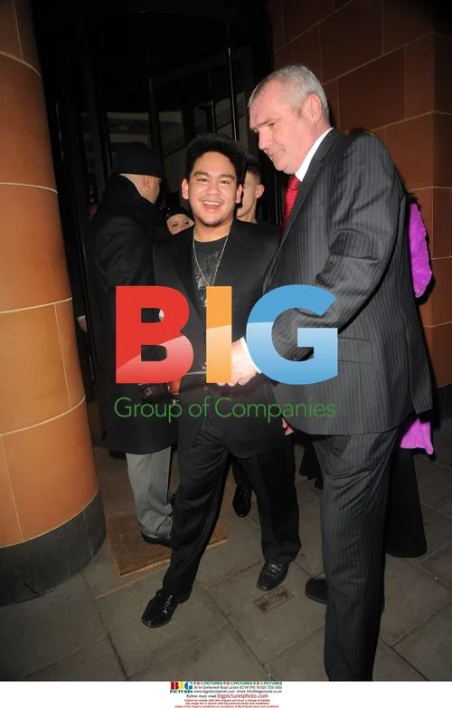 Prince Azim and Jerry Hall Leaving London Restaurant