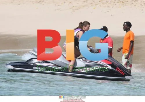 Coleen Rooney on Caribbean Beach
