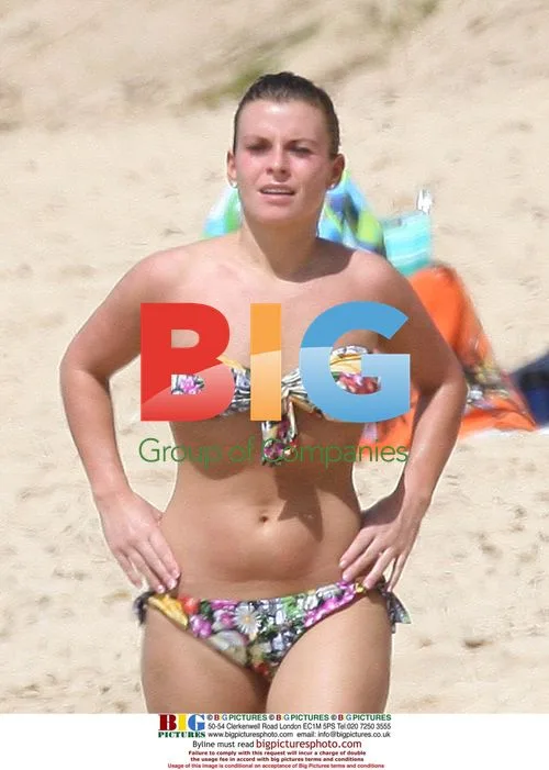 Coleen Rooney on Caribbean Beach