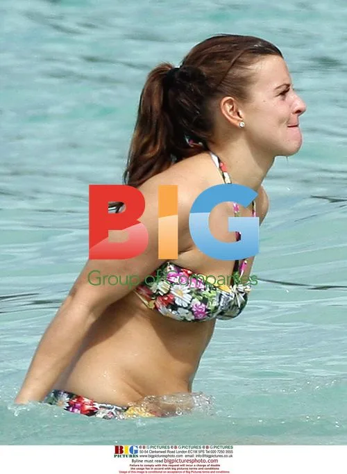 Coleen Rooney on Caribbean Beach