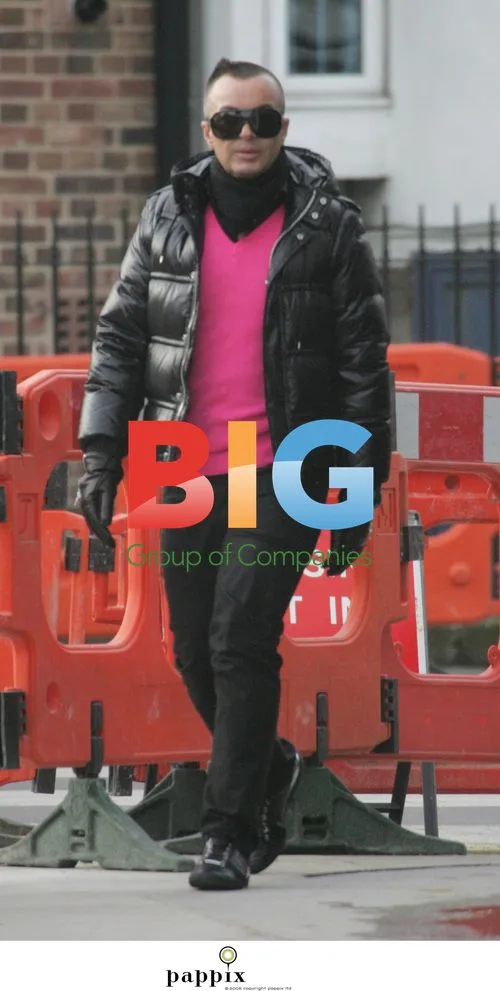 Julien Macdonald sports winter look in London