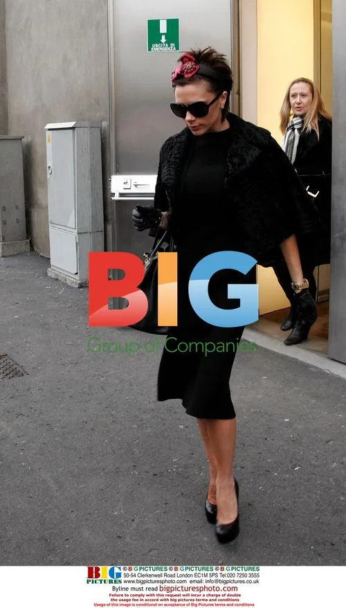 Victoria Beckham leaves Milan showroom