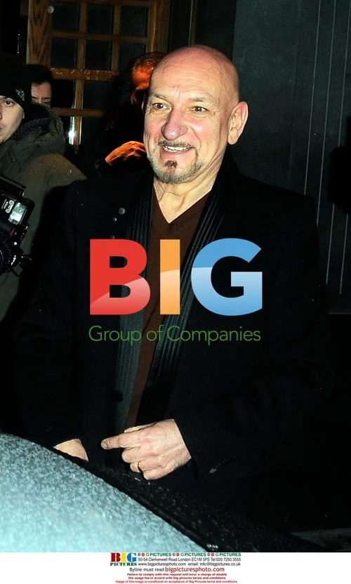 Ben Kingsley leaving The Ivy, London