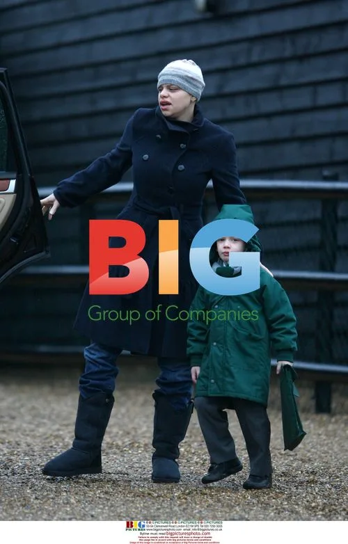Jade Goody Leaves Home for School Run