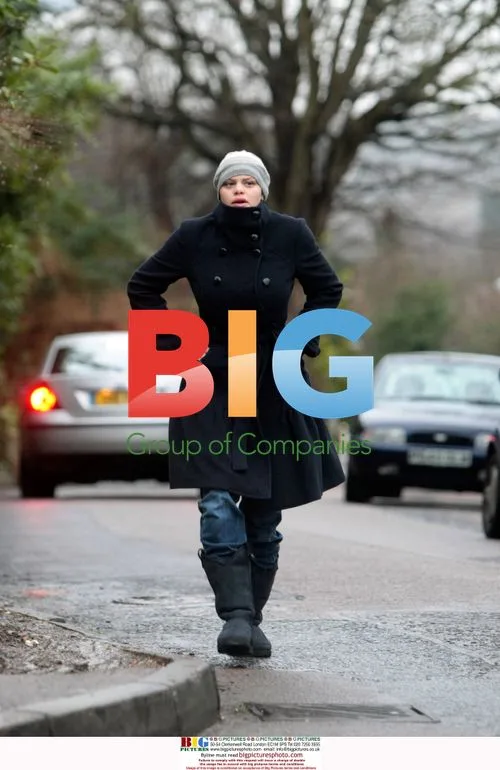 Jade Goody Leaves Home for School Run