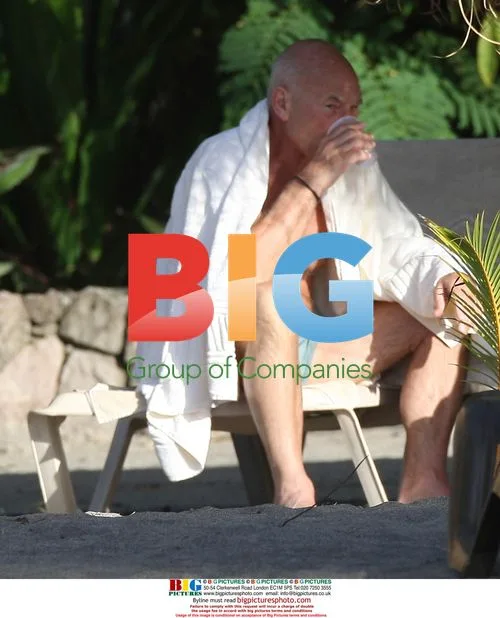 Patrick Stewart on Caribbean Beach