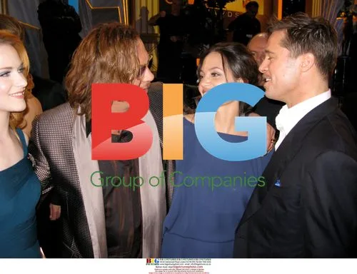 Mickey Rouke, Angelina Jolie and Brad Pitt at SAG Awards After Party