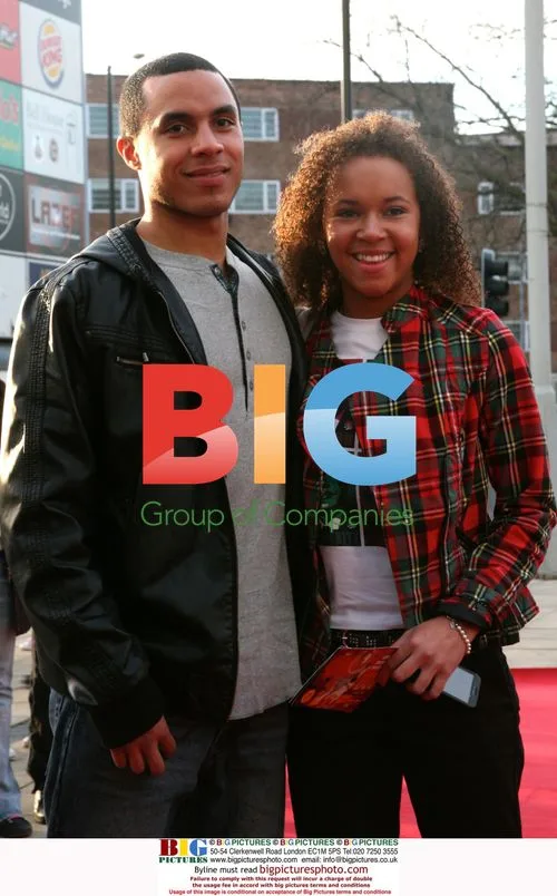 Dominique Jackson and boyfriend at Bolt premiere