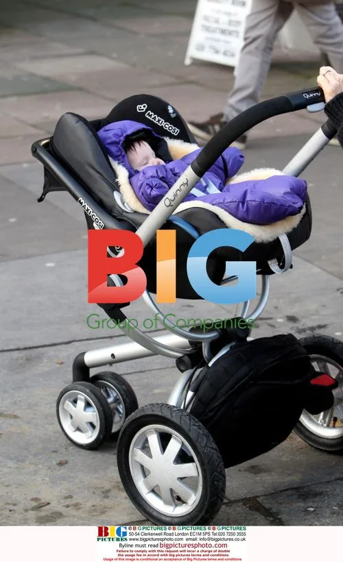 Radio 1 DJ Jo Wiley with new baby in London
