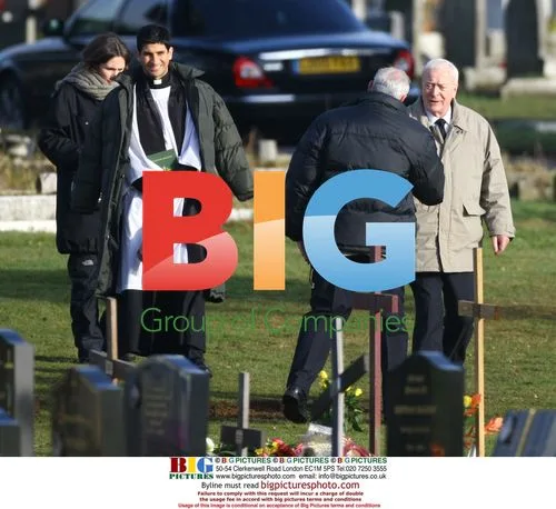 Michael Caine and Raza Jaffrey Filming "Harry Brown"